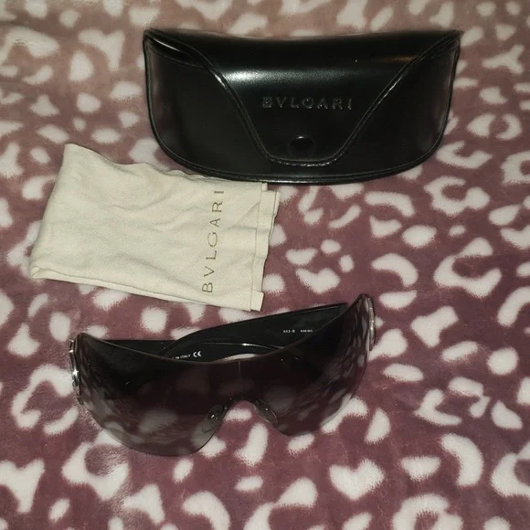 VTG 90s Bulgari Sunglasses CatEye 8132-B Black embellished rhinestones w/ Case Bulgari BV 8132B sunglasses col.501/8G | Occhiali | Ottica  main image 4